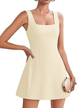 ZESICA Women's 2025 Summer Sleeveless Tank Mini Dresses